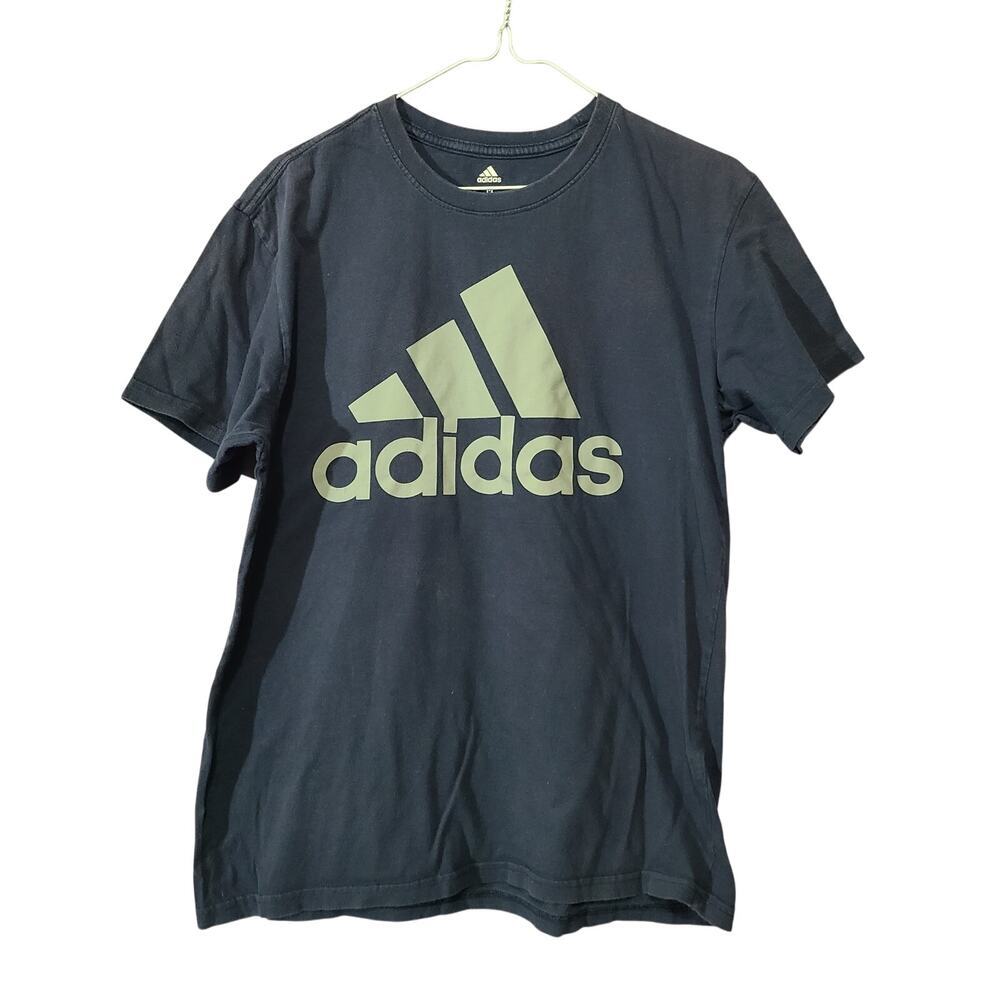 Adidas Golf Heather Navy Pergirmance Logo Tee Mens M Navy